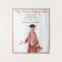 "My Success is Only by Allah" Graduating Girl