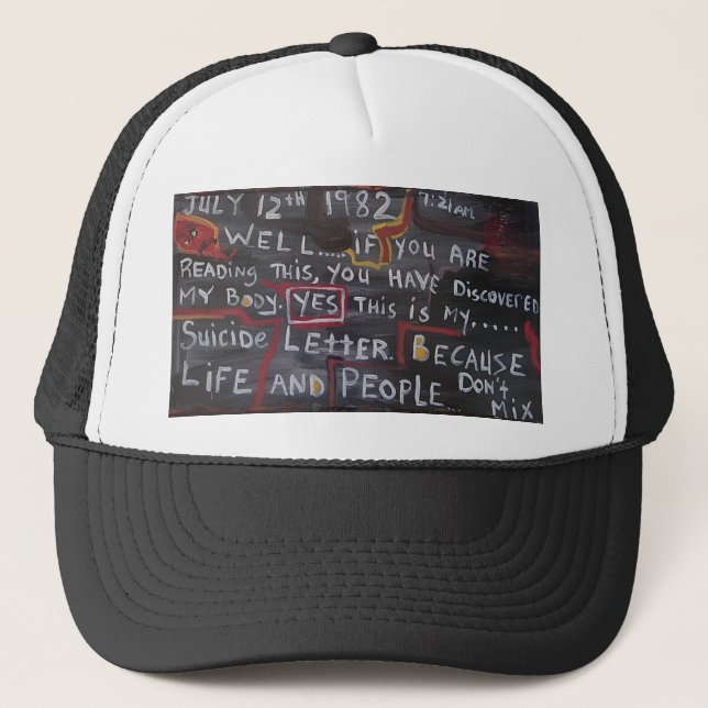 My Suicide Letter Hat (Front)