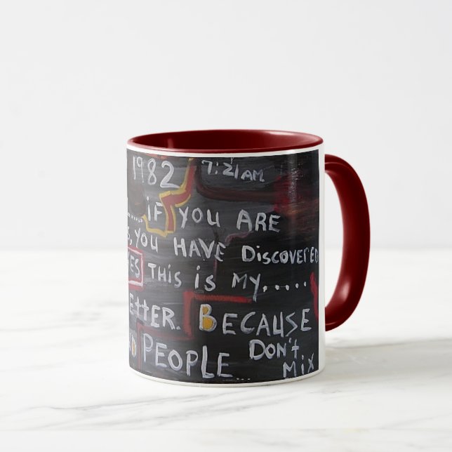 My Suicide Letter Mug (Front Right)