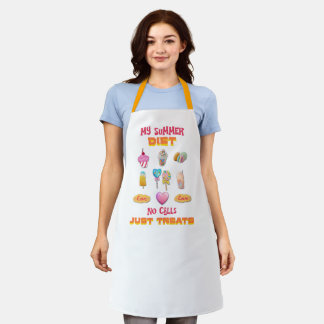 My Summer Diet No Calls Just Treats Apron
