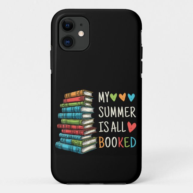 My Summer Is All Booked Book Reading Funny Book  Case-Mate iPhone Case (Back)