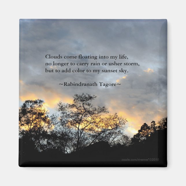 My Sunset Sky/ Tagore Quotes Magnet (Front)