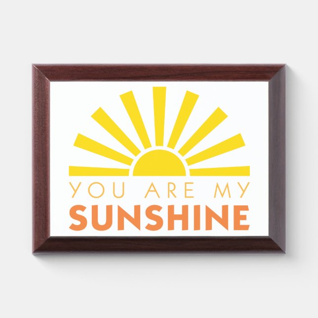 My Sunshine Award Plaque (Horizontal)
