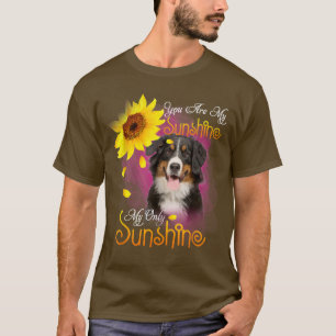 My Sunshine Bernese Mountain Dog With Sunflowers  T-Shirt