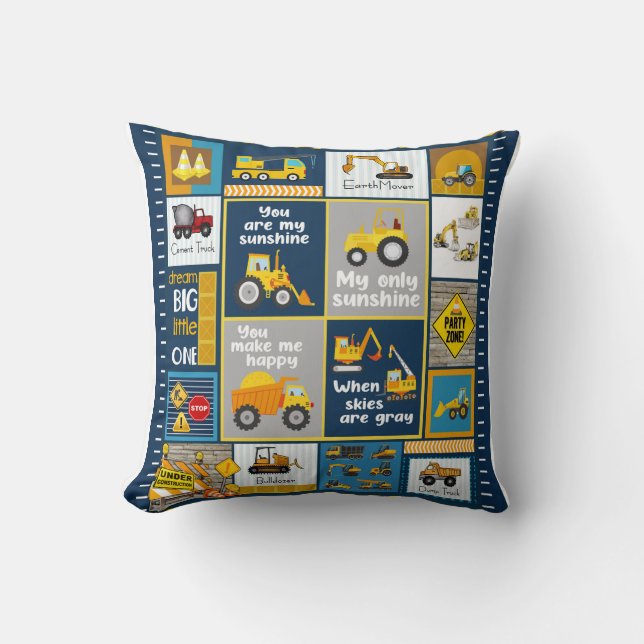 My Sunshine Dream Big Little One Throw Pillow (Front)