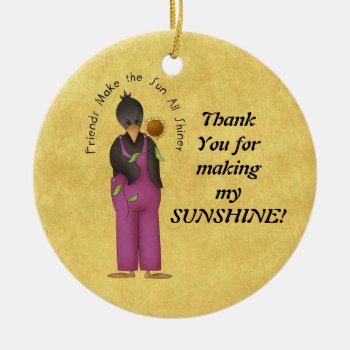 My Sunshine Friend Ornament by doodlesfunornaments at Zazzle