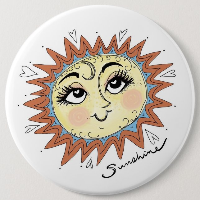 My Sunshine Fun Illustration  Button (Front)