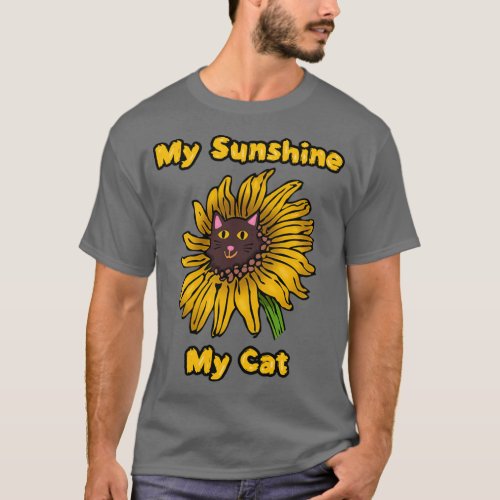 My Sunshine My Cat Sunflower T_Shirt