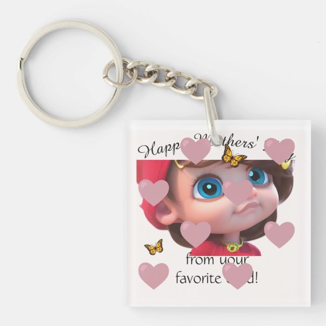 My super cool mom keychain (Front)