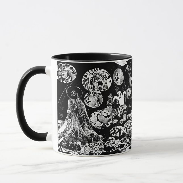 My Super Halloween black and white Mug (Left)