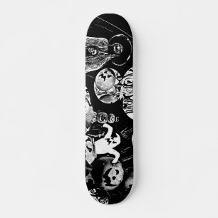 My Super Halloween black and white Skateboard