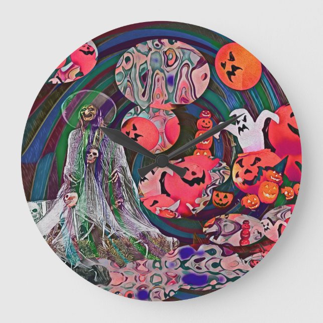 My Super Halloween V3 Large Clock (Front)