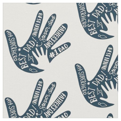 My Super Hero Best Dad Cotton Fabric