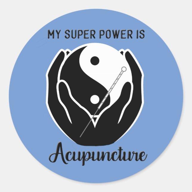My Super Power is Acupuncture Stickers (Front)