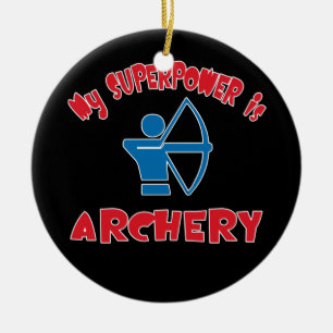 My Superpower is Archery Ceramic Ornament