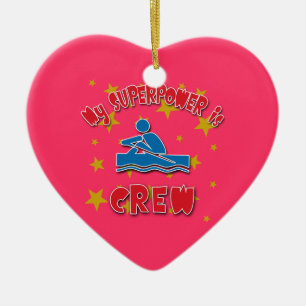 My Superpower is Crew Ceramic Ornament