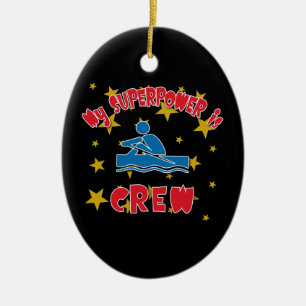 My Superpower is Crew Ceramic Ornament