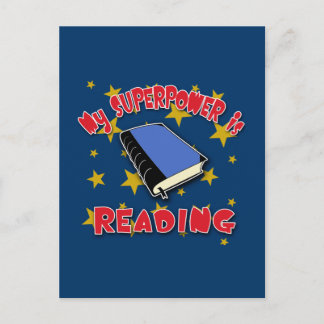 My Superpower is Reading Postcard