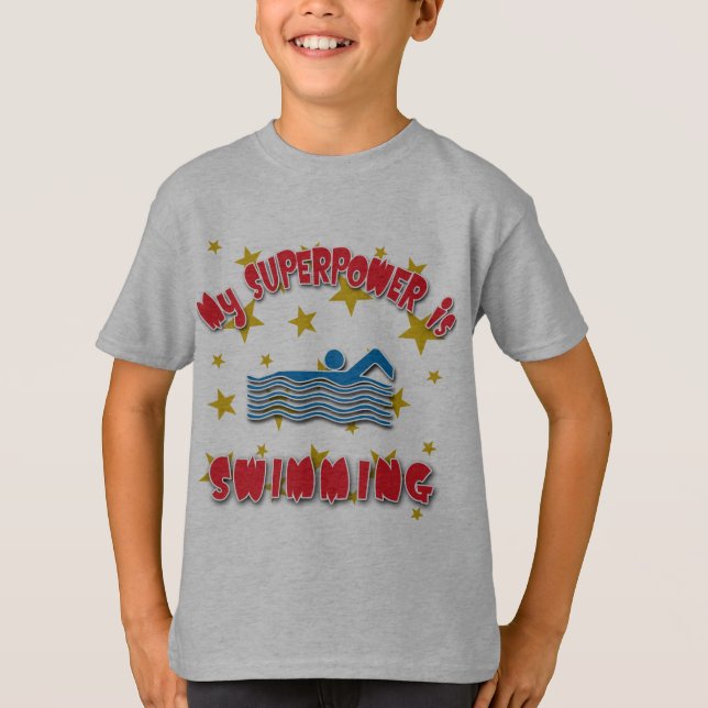 My Superpower is Swimming T-Shirt (Front)