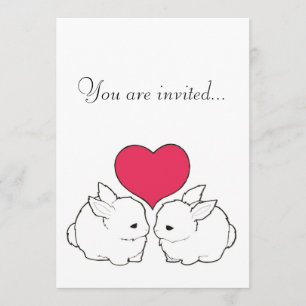 My Sweet Bunny Love Vengeance Wedding Invitation
