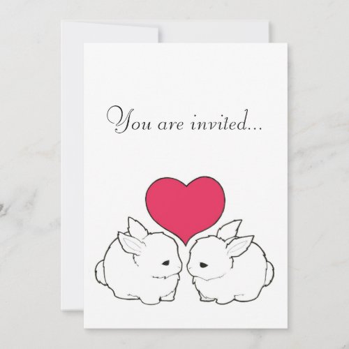 My Sweet Bunny Love Vengeance Wedding Invitation