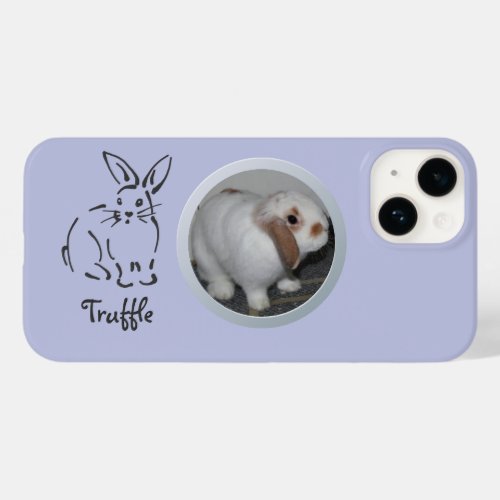 My Sweet Bunny Pet Photo and Name rabbit sketch Case_Mate iPhone 14 Case