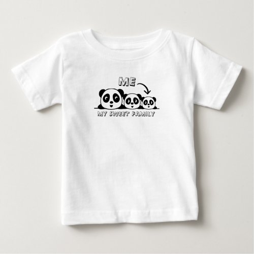 My Sweet Family and Me  1 parent 2 kids Baby T_Shirt
