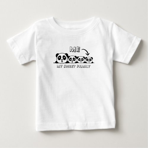 My Sweet Family and Me  1 parent 3 kids Baby T_Shirt