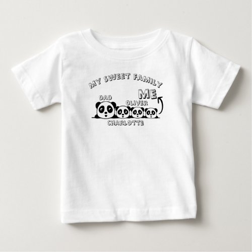 My Sweet Family and Me  single dad 3 kids    Baby T_Shirt