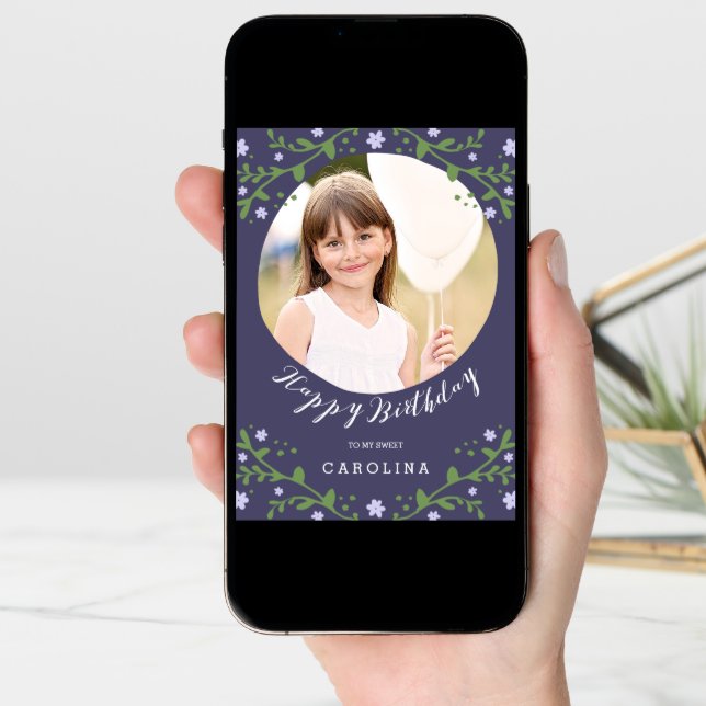 My Sweet Girl | Personalized Photo Birthday Card (Front Digital)