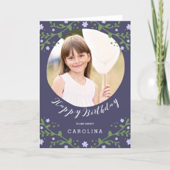 My Sweet Girl | Personalized Photo Birthday Card by Orabella at Zazzle