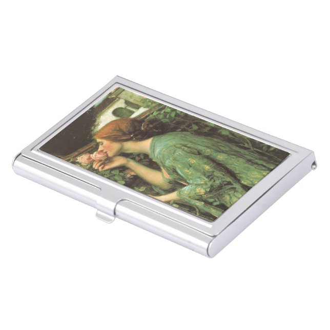 My Sweet Rose, or Soul of the Rose by Waterhouse Business Card Holder (Front)