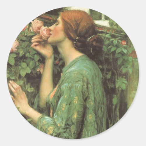 My Sweet Rose or Soul of the Rose by Waterhouse Classic Round Sticker