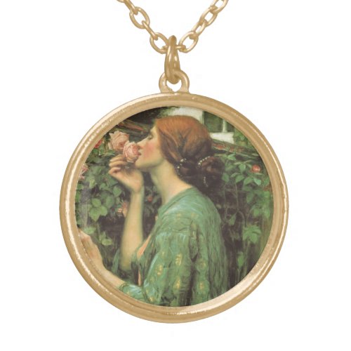 My Sweet Rose or Soul of the Rose by Waterhouse Gold Plated Necklace