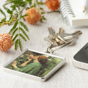 My Sweet Rose, or Soul of the Rose by Waterhouse Keychain