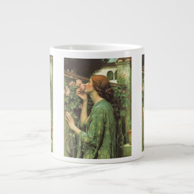 My Sweet Rose, or Soul of the Rose by Waterhouse Large Coffee Mug (Front)