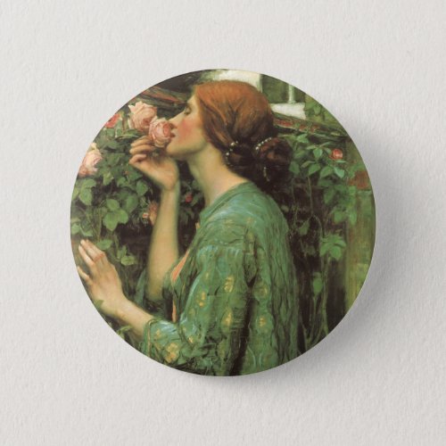 My Sweet Rose or Soul of the Rose by Waterhouse Pinback Button