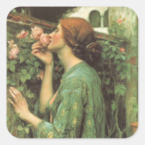 My Sweet Rose or Soul of the Rose by Waterhouse Square Sticker