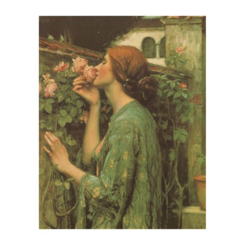 My Sweet Rose or Soul of the Rose by Waterhouse Wood Wall Decor