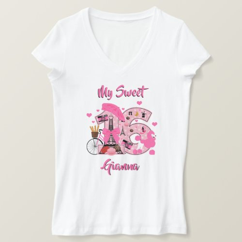 my sweet sixteen Paris Birthday Shirts