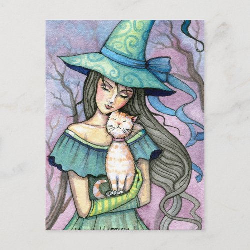 My Sweet Tabby Witch Cat Postcard