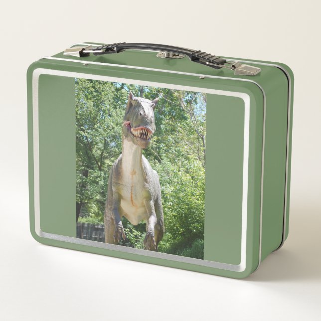 My T-Rex Dinosaur Metal Lunch Box (Back)