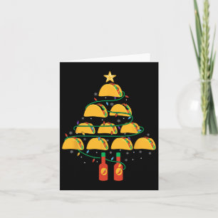 My Tacos Christmas Tree Pajama Shirt Xmas Funny Card