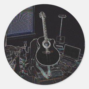 My Takamine (Sticker-Large) Classic Round Sticker