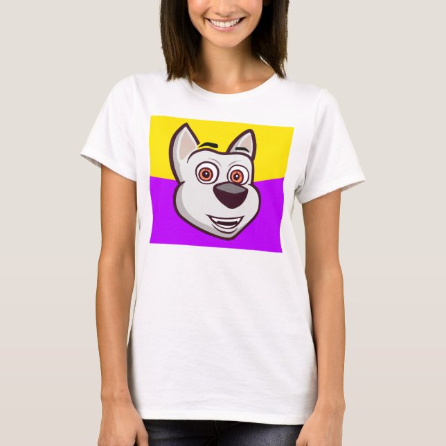My Talking Dog Charlie T-shirt for girls (purple) (Front)