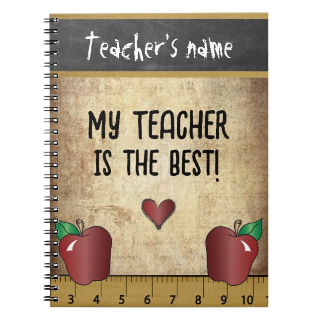 My Teacher is the Best Notebook (Front)