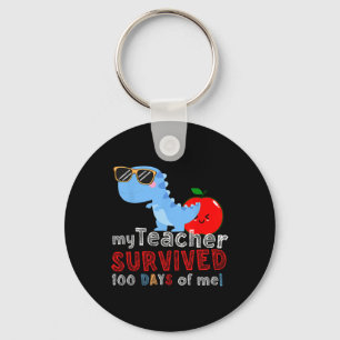 My Teacher Survived 100 Days Of Me Fun 100 Days Of Keychain
