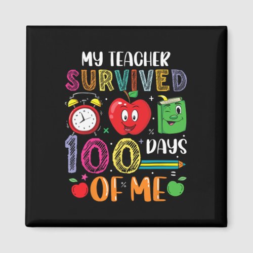 My Teacher Survived 100 Days Of Me  Magnet