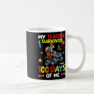 My Teacher Survived 100 Days Of Me Mule On Monster Coffee Mug