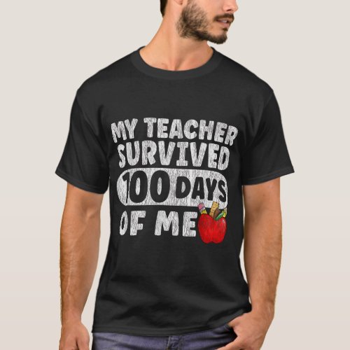 My teacher survived 100 days of me school girls bo T_Shirt